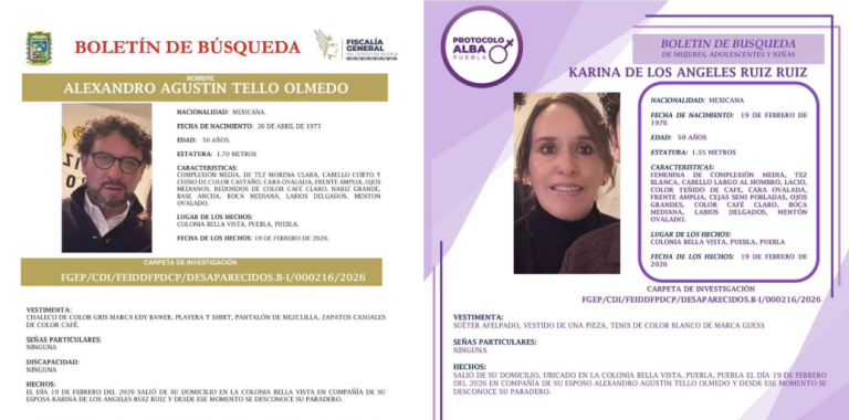 Matrimonio poblano salió de fiesta a Tlaxcala y desaparecieron